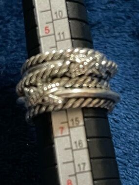 Premier Designs Twisted Rope Sterling-Color Stack Ring sz 6